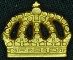 Gradbeteckning m/60 krona guld  Regementsofficerare/Regementsbefäl på axelklaff övriga regementen
