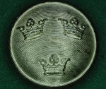 Knapp stor m/1779-1960 silver försänkt bottnad 25 mm för uniform m/60 och m/87A