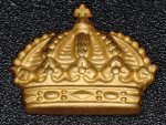 Gradbeteckning m/53-52 krona gyllene färg för Regementsofficer på krage 