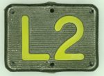 Truppförbandsbricka m/37 Landstormen landstormsområde 2 truppslag Infanteriet monteras på axelklaff 26x36 mm