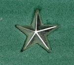 Stjärna m/39-60 liten silver 15 mm gradbeteckning för uniform m/60 t.o.m 1962-06-30