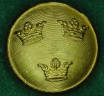 Knapp stor m/1779-1952 gyllene färg försänkt bottnad 25 mm till uniform m/52 Sergeant - Överste