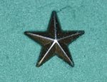 Stjärna m/39 liten brons 15 mm gradbeteckning för uniform m/39
