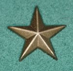 Stjärna m/39 medelstor brons 20  mm gradbeteckning för uniform m/39