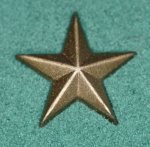 Stjärna m/39 medelstor brons 20 mm gradbeteckning för uniform m/39
