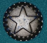 Stjärnknapp m/45-39 brons, gradbeteckning från 1946 för Underofficer 1 till 3 stjärnor