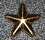 Stjärna m/60 18 mm guld för uniform m/60, m/68 och m/87/A