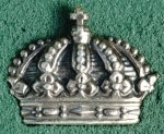 Gradbeteckning m/53-60 krona silver för Regementsofficer på krage