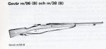 Gevär m/1896 6,5 x 55 mm huvudvapen tillsammans med m/38  tills Ak4 ersatte 