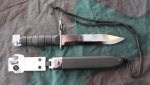 Bajonett med vitt bärläder till Ak5c med adapter