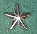 Stjärna m/60  18 mm silver för uniform m/60, m/68 och m87/A