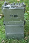Ra 105 UKFM 171 kanaler 38,0-54,9 MHz  En amerikansk radio tidigt 50-tal för telefoni PRC-10A  Licenstillverkad i Sverige av SRA (Batterilåda F6057-002184)
